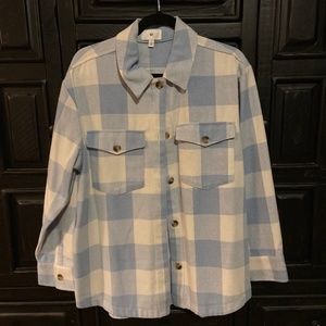 SZ Med Oversized Shaket Blue/White Checker Nordstrom
